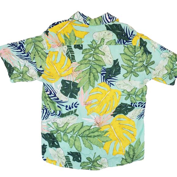 Hippocampo‎ Aloha Camp Shirt Mens Large Rayon Floral Hawaiian Made in Indonesia - Picture 2 of 6